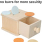 BlueXP Jouets Montessori 1 an Jouet de Boîte à Monnaie en Bois Montessori Object Boîte Permanente pour Enfants Boîte à Monnaie Montessori avec des Pièces Plus épaisses pour éducatif pour Votre Bébé