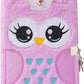 Carnet de Notes en Peluche Hiboux Mignon, A5 Carnet de Notes Horizontal, Journal Secret, Notebook pour le travail, l'étude, Cadeau pour Enfants et Adolescents