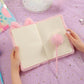 A5 Carnet de Notes Horizontal, Journal Secret, Notebook pour le travail, l'étude, Cadeau pour Enfants et Adolescents , Hibou en Peluche