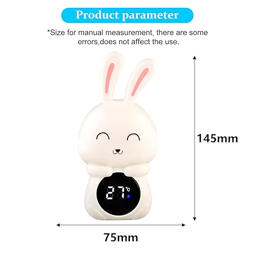 Thermomètre de bain numérique pour bébé, thermomètre de bain avec écran tactile LED, thermomètre de bain lapin pour enfants et bébés pour mesurer la température de l'eau et jouer dans la baignoire Blanc