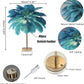 Lampe De Table De Lampe D'autruche De Luxe Moderne, Lampe De Plume D'autruche Post-Moderne, Lampe De Chevet De Chambre De Fille De Lampe De Décoration Romantique (Avec Ampoule LED), Blue