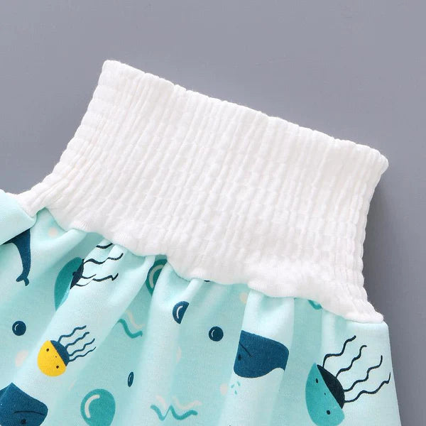 2 EN 1 CONFORTABLE JUPE À COUCHES POUR ENFANTS IMPERMÉABLE ET ABSORBANT