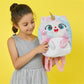 COSSIKA Plush Backpack Sac à Dos en Peluche de Chat de Grands Yeux pour Enfants Sac d'école de Bande dessinée Sac d'épaules de Teinture colorée pour Le Cadeau de Fille Utilisation