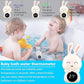 Thermomètre de bain numérique pour bébé, thermomètre de bain avec écran tactile LED, thermomètre de bain lapin pour enfants et bébés pour mesurer la température de l'eau et jouer dans la baignoire Blanc