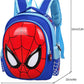 Sac à dos pour enfant Spiderman - Grande capacité - Design 3D - Spider-Man - Poche latérale en maille pour contenir des bouteilles d'eau, rouge, S