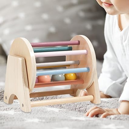 Montessori Nourrisson Jouets En Bois Cible Boîte Tambour Roulant, Jouets bébé premier âge