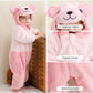 Combinaison BéBé d'hiver Animal Barboteuses Manteau à Capuche Enfants Pyjama Jumpsuit pour Fille  Ours