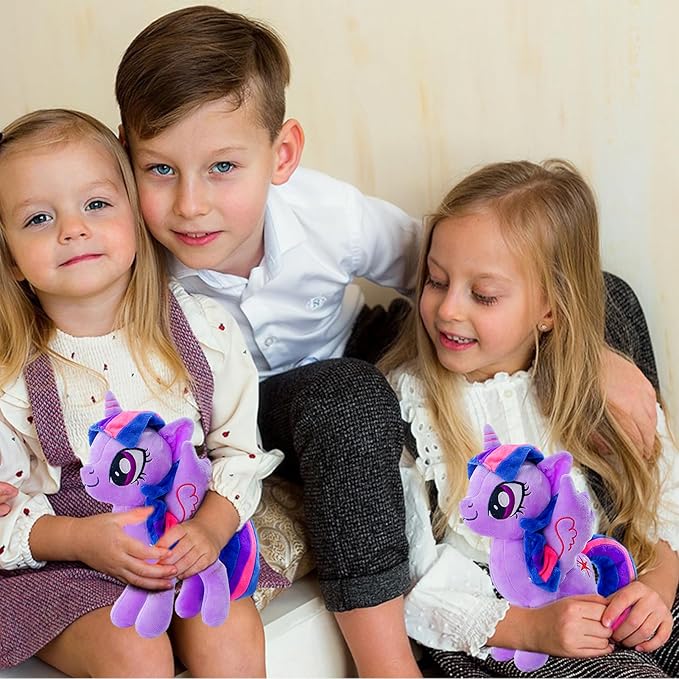 Hpbaggy Plush Toys, Peluche Pony 30cm, Peluche Licorne,Poney Animal en Peluche, Jouets en Peluche Birthday Gift for Kids, Cadeaux pour Les Enfants Fans