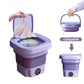 Machine a laver Portable Violet pliable avec centrifugeuse 8l 220V Mini-linge automatique pour chaussettes sous-vetement Balachov