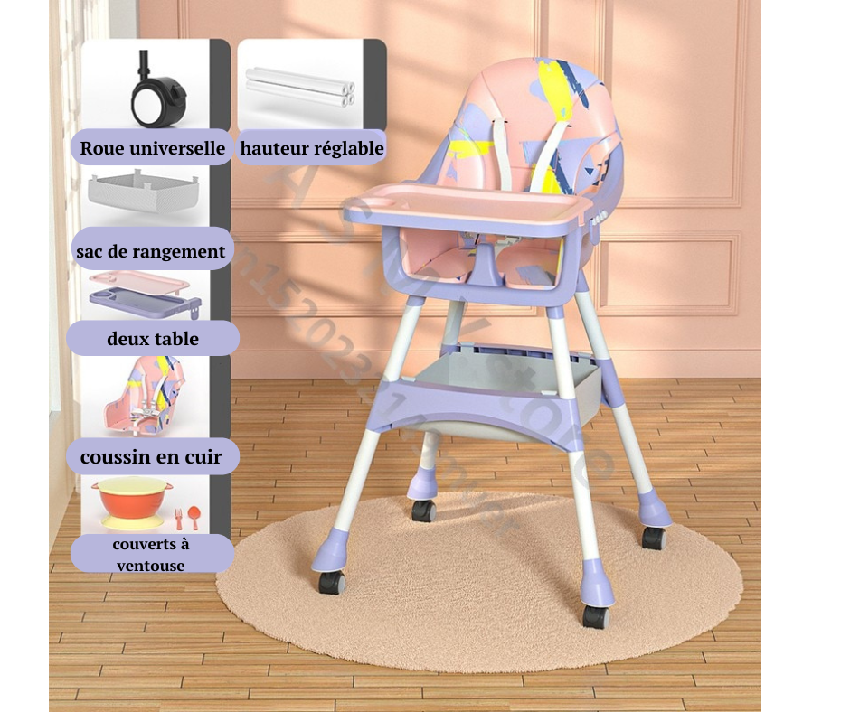 Chaise de salle à manger multifonctionnelle pour bébé