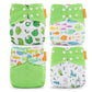 Happyflute 2022 New Fashion Style Baby Nappy 4pcs/set Diaper Cover Waterproof&amp;Reusable Cloth Diaper