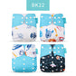 Happyflute 2022 New Fashion Style Baby Nappy 4pcs/set Diaper Cover Waterproof&amp;Reusable Cloth Diaper