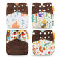 Happyflute 2022 New Fashion Style Baby Nappy 4pcs/set Diaper Cover Waterproof&amp;Reusable Cloth Diaper