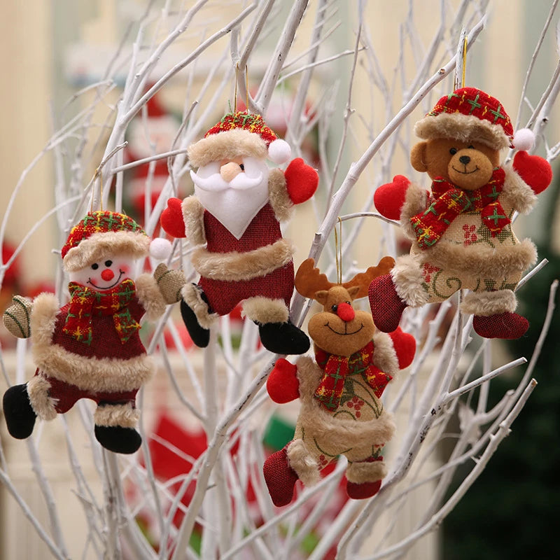 Bonne Année Noël Ornements DIY Cadeaux de Noël Père Noël Bonhomme de neige Arbre Pendentif Poupée