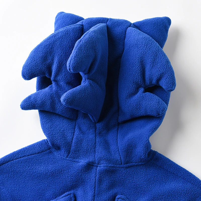 Pyjama Kigurumi pour enfants SONIC, grenouillère trempée de dessin animé pour enfants, garçon