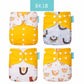 Happyflute 2022 New Fashion Style Baby Nappy 4pcs/set Diaper Cover Waterproof&amp;Reusable Cloth Diaper