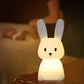 Veilleuse lapin en silicone pour chambre d'enfant, lampe lapin mignonne, cadeaux pour filles et garçons