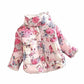 Bébé filles Vêtements d’extérieur Veste de fleur d’hiver Enfants Manteau rembourré en coton