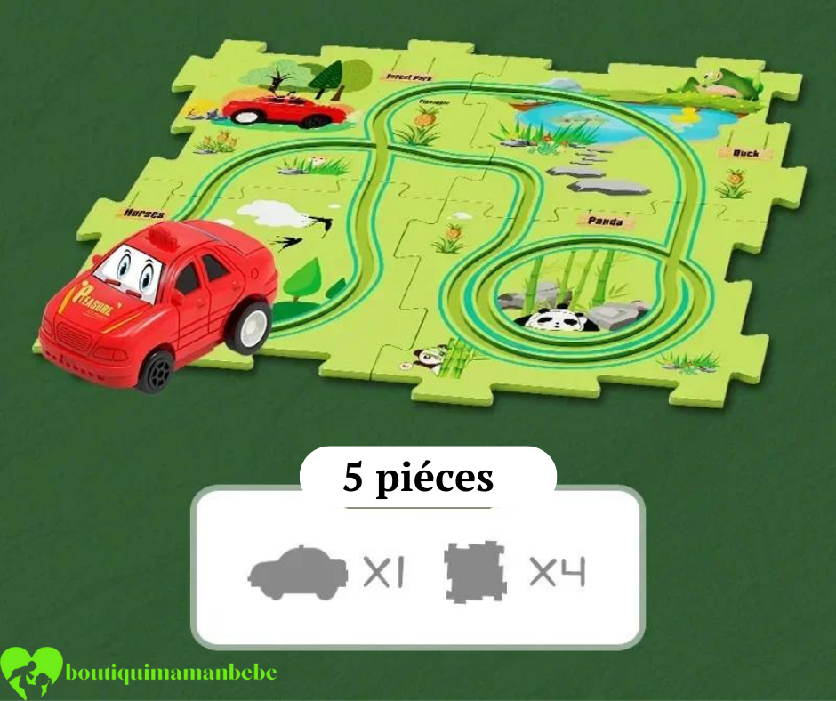 🚗Ensemble de jeu de voiture de piste de puzzle éducatif pour enfants