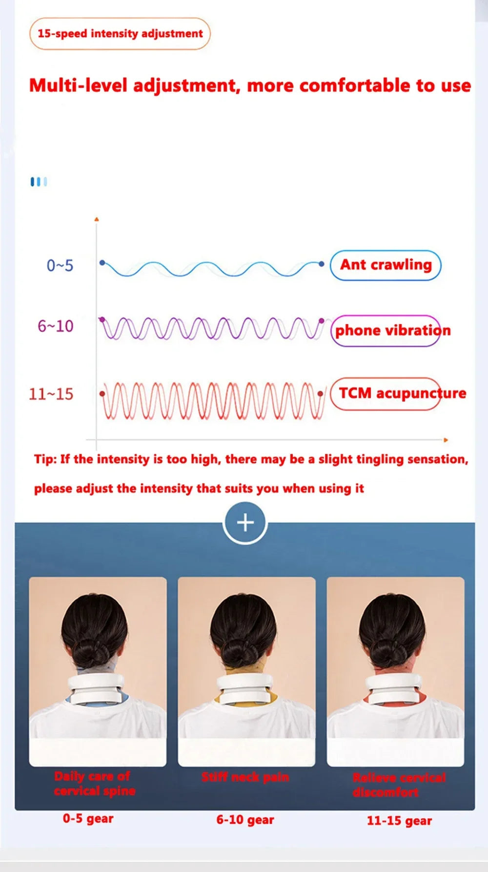 Appareil de massage intelligent du cou et du dos, massage du cou initié, vibrateur de vertèbre cervicale