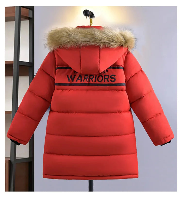 Veste Fourrure Col Mode Garder Au chaud Enfants Veste Capuche Fermeture éclair