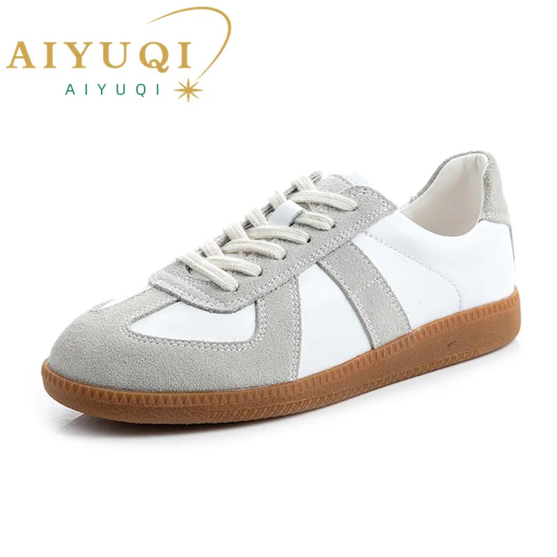 AIYUQI Baskets Femme  Nouveau Cuir Véritable Dames