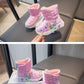 Bottes En Peluche Imperméable Antidérapant Fille Frozen Princesse Elsa 26-37