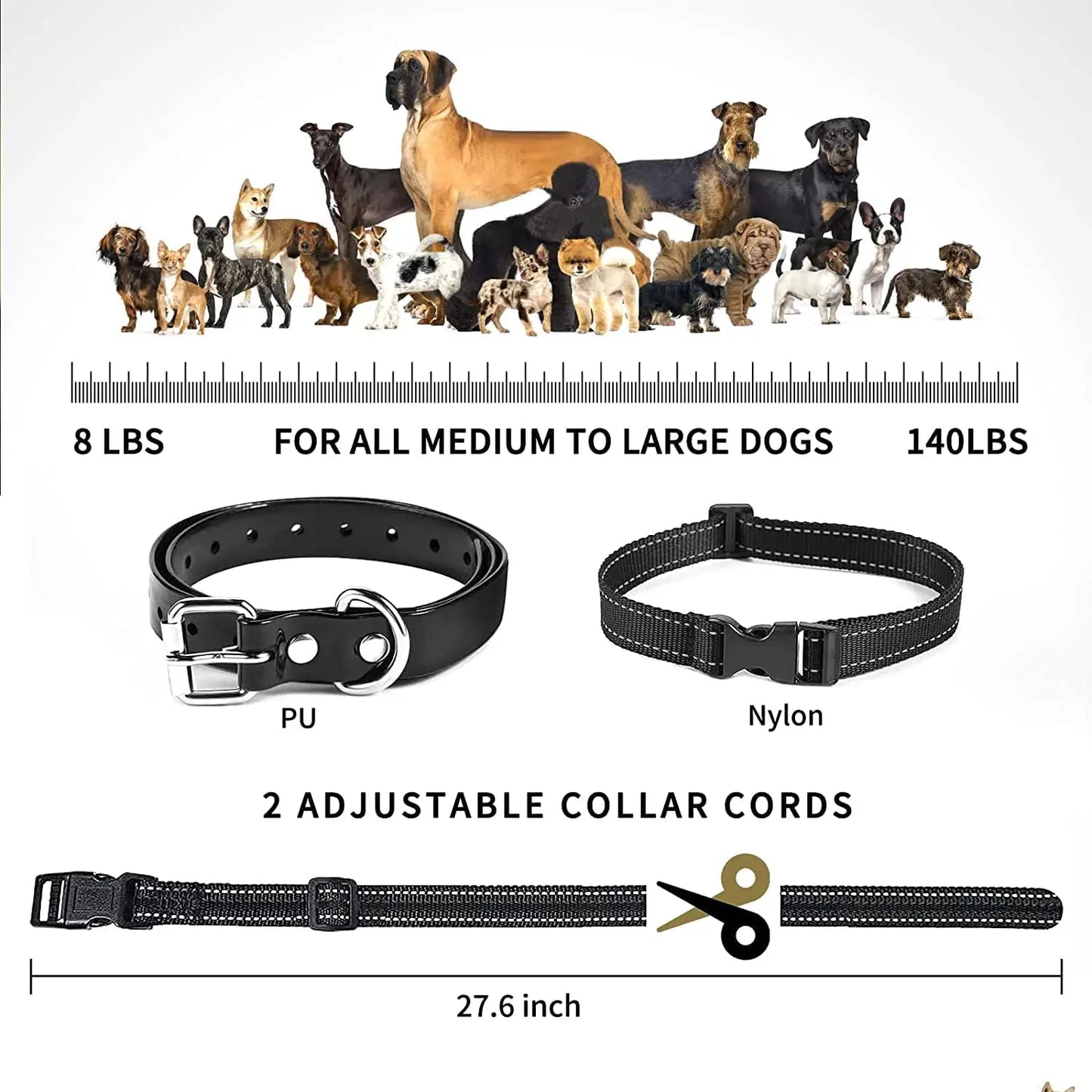 ABQP – collier d'entraînement électrique pour chien télécommande Rechargeable collier Anti-aboiement