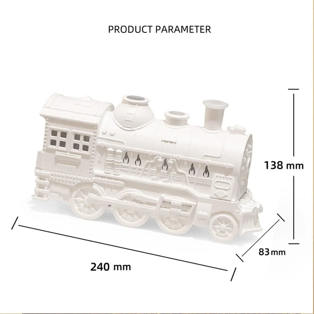 Mini humidificateur rétro portable avec lumière, diffuseur d'huiles essentielles télécommandé, train, chambre et salon, 300ml , Cadeaux