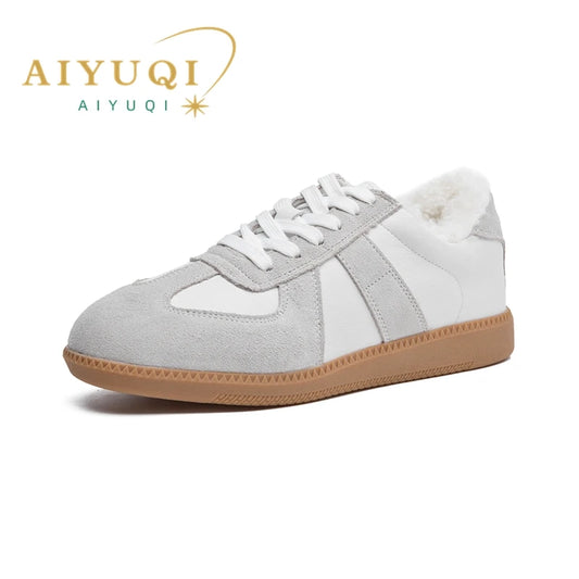 AIYUQI Baskets Femme  Nouveau Cuir Véritable Dames