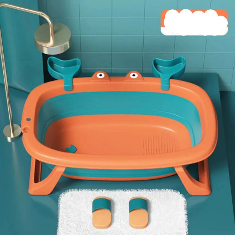 Baignoire pliante universelle extra large arc-en-ciel pour enfants, support allongé pour bébé