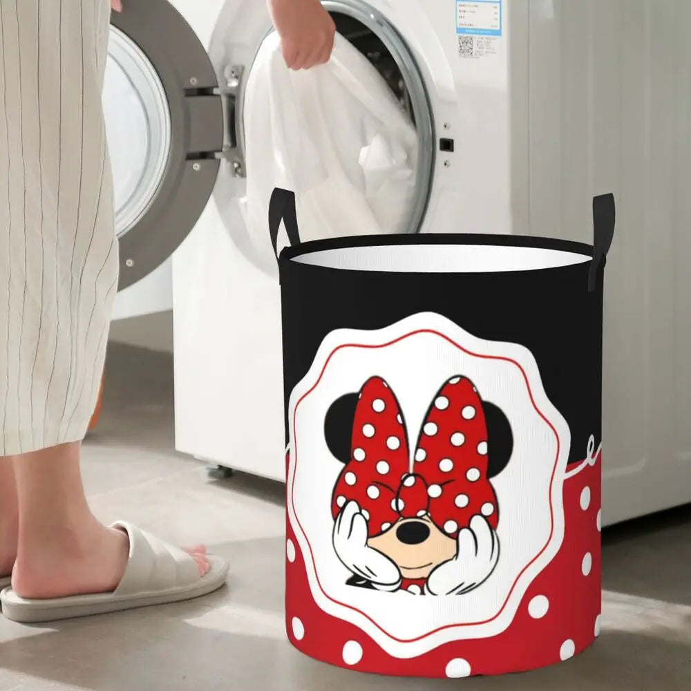 Panier à linge  Minnie Mouse Anime pour jouets de chambre d’enfant Organisateur Bacs de rangement pas cher