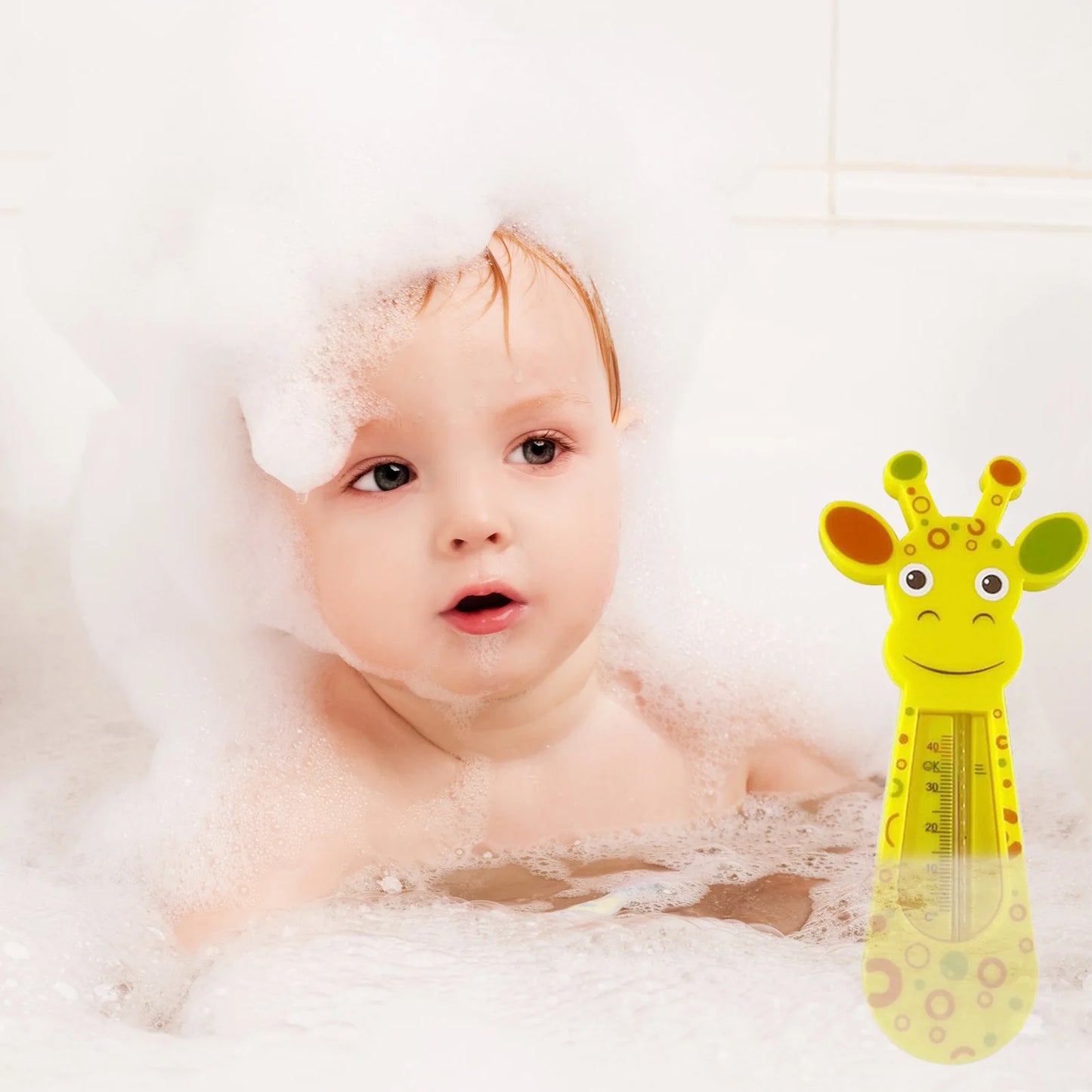 Bain Therye.com Lovely Giraffe, baignoire pour bébé, jouet flottant, outils de douche de bébé , Thermomètre de bain