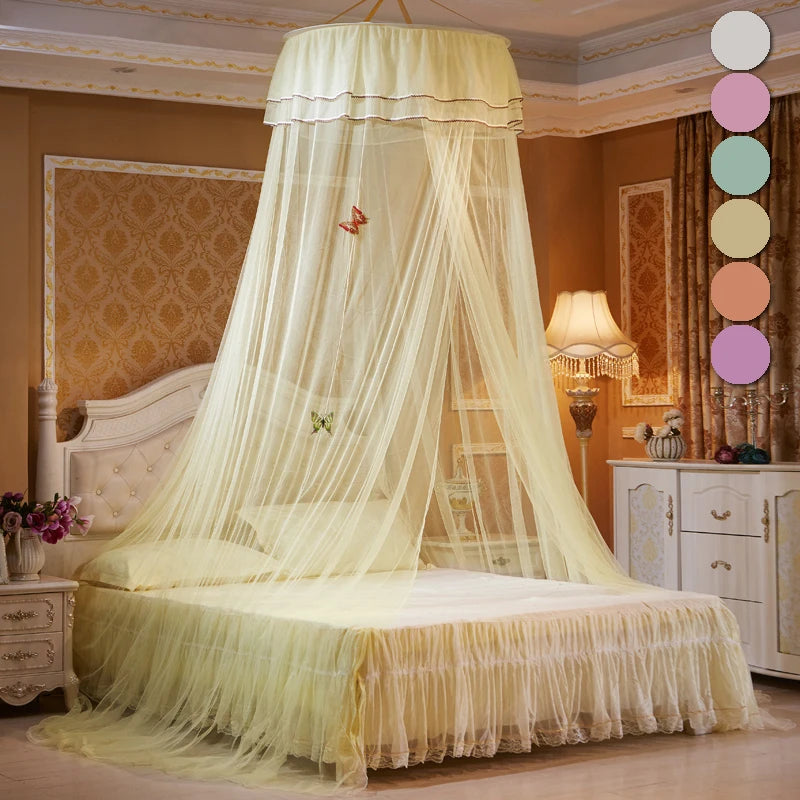 Moustiquaire Suspendue pour Lit de Princesse, Double Couleurs, Rideau de Tente Pliable, Élégant