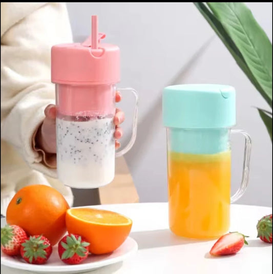 500 ML Mixeur Blender Portable Blender Mini Mixeur Mixer, Fresh Juice Blender Bouteille, Smoothie Mixer Blender Bottle Multifonctionnel Personal Blender Bottle avec USB Rechargeable