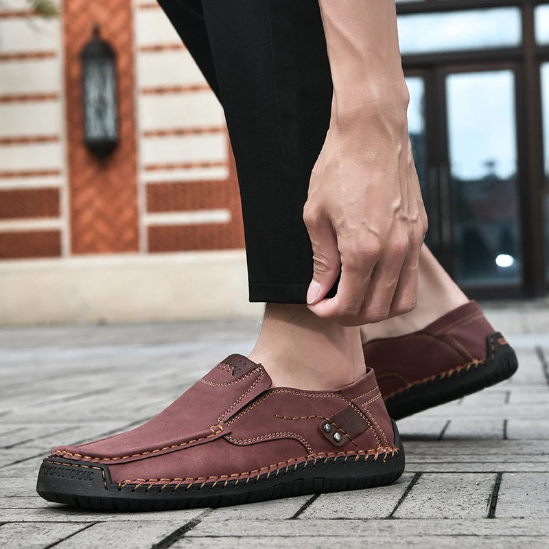 Mocassins en cuir faits à la main pour hommes