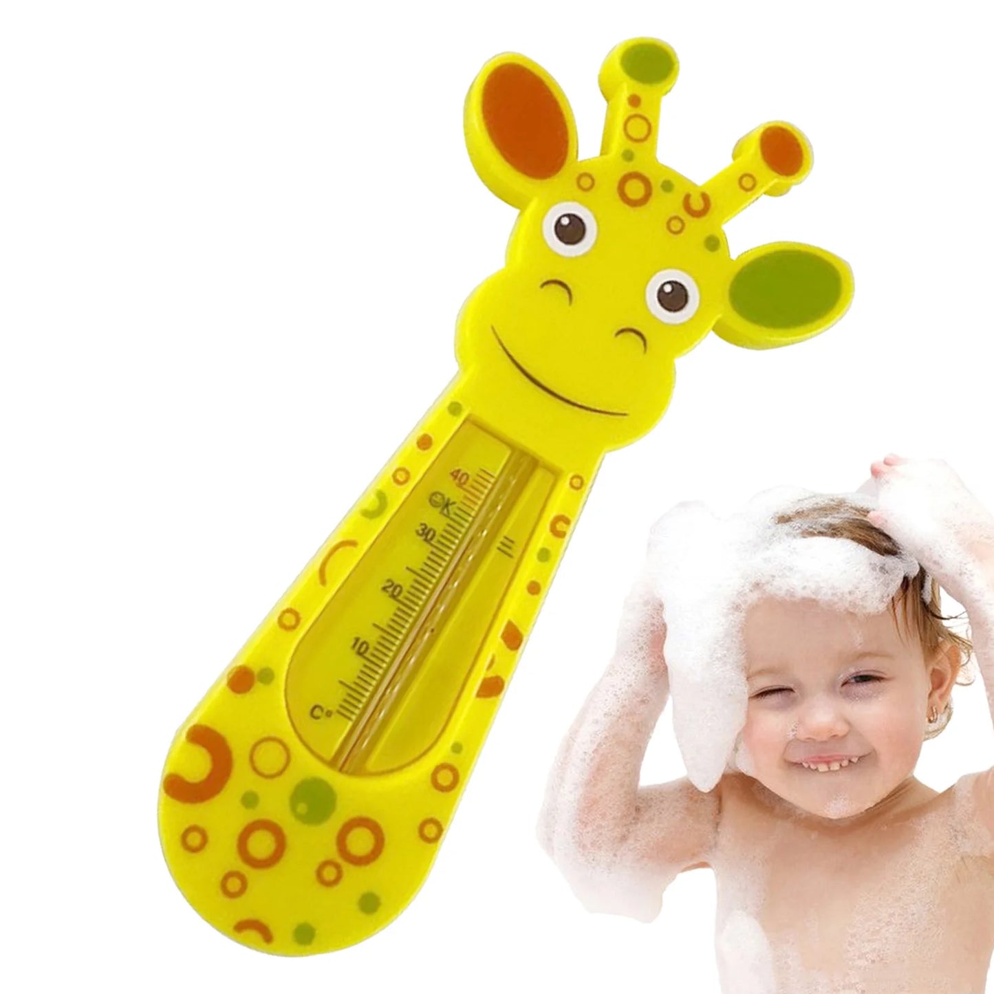 Bain Therye.com Lovely Giraffe, baignoire pour bébé, jouet flottant, outils de douche de bébé , Thermomètre de bain