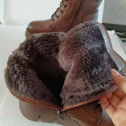 Koznoy-Bottes de rinçage en cuir de vache véritable pour femme