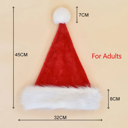 Chapeau de Noël Rouge Pour Adultes Et Enfants