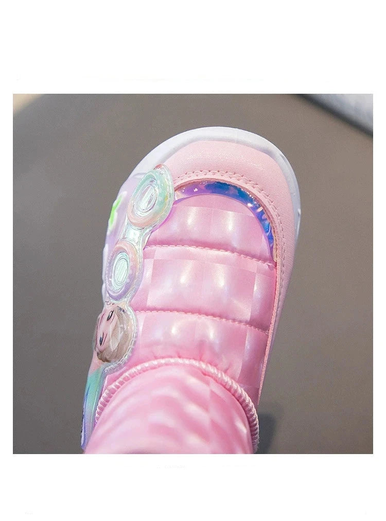 Bottes En Peluche Imperméable Antidérapant Fille Frozen Princesse Elsa 26-37