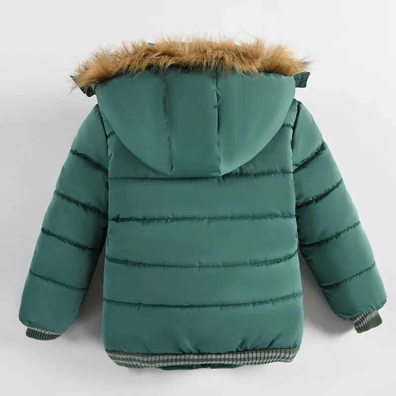 Manteau Fourrure Chaud Enfant Garçon Bébé Doudoune  1-5 Ans