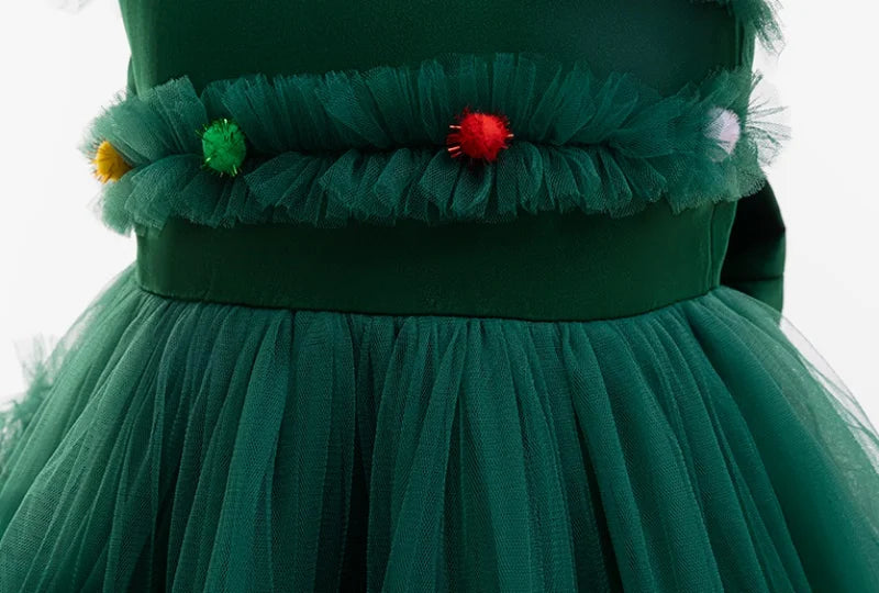 Robe de princesse à manches volantes pour bébé fille, robe de carnaval, robe bouffante en maille, robe de fête d'anniversaire