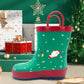 Bottes de pluie de Noël pour enfants, antidérapantes et imperméables à la pointe de la tendance, 23-34