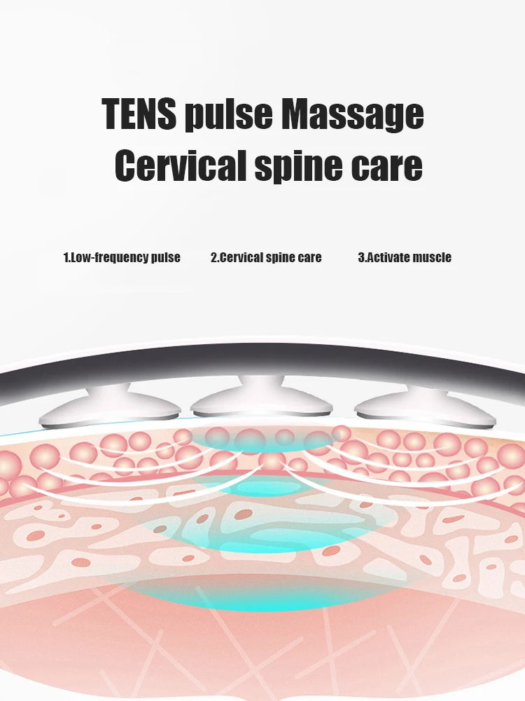 6 Tête Masseur Cervical Épaule Et Cou Masseur Électrique Pulse Ménage Intelligent Cou Protecteur Multifonctionnel