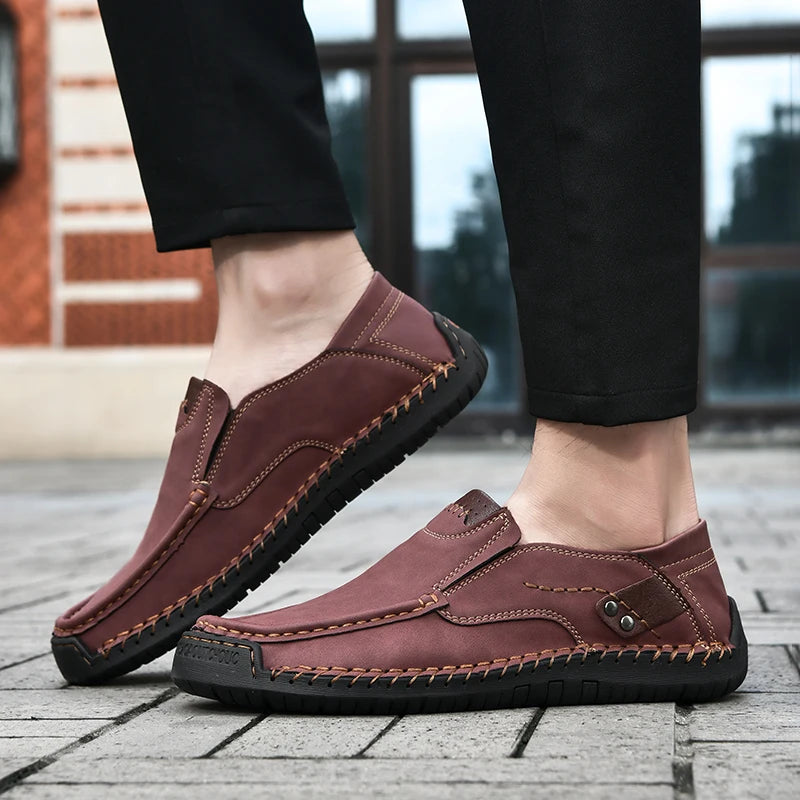 Mocassins en cuir faits à la main pour hommes