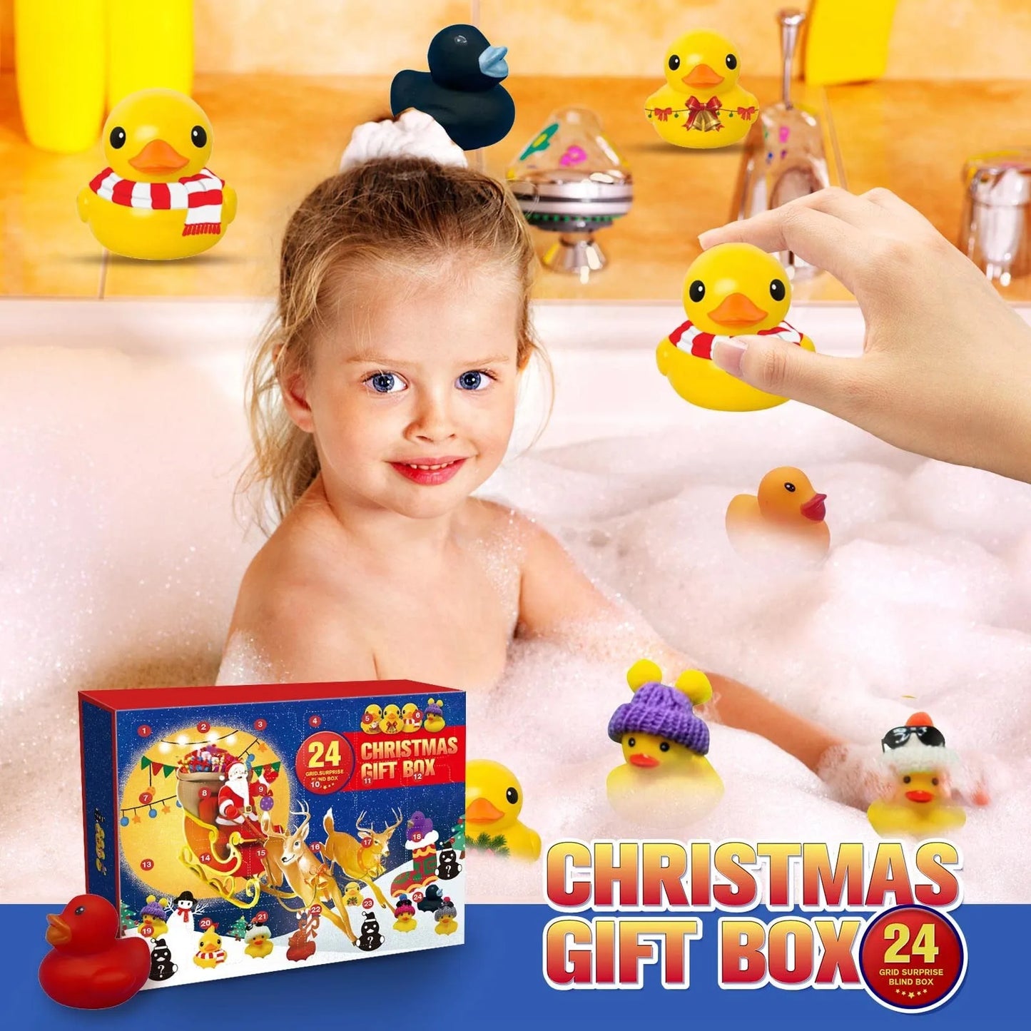 24 idées de jouets de bain en caoutchouc Cadeaux de Noël pour les garçons, les filles