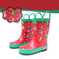 Bottes de pluie de Noël pour enfants, antidérapantes et imperméables à la pointe de la tendance, avec un design à double oreille 23 - 34