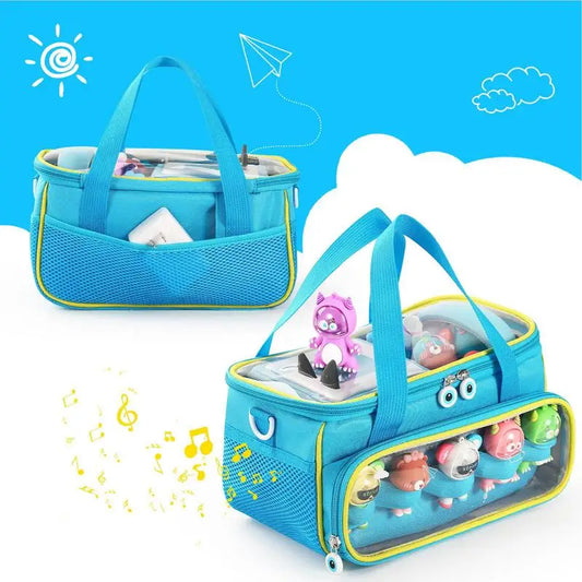 Dyeulget Étui de transport compatible avec Toniebox, sac de rangement pour enfants Toniebox, sac de rangement résistant aux chocs et à la poussière avec poignée pour figurines