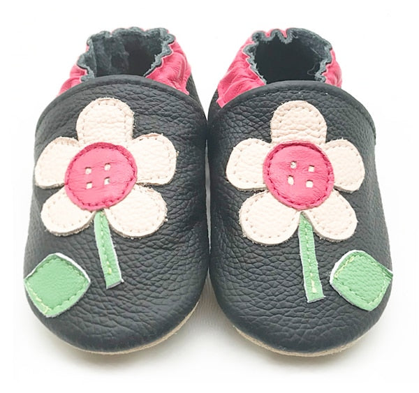 Chaussons En Cuir Souple Pour Fille