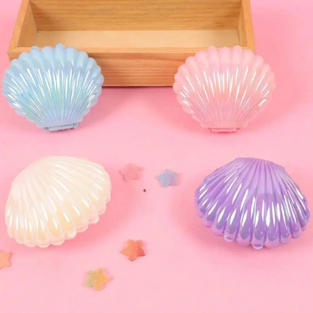 10 piéces Coquille Bonbons Boîtes Mignon En Plastique Cadeau Emballage Sacs Maquillage Bijoux Boîtes De Rangement